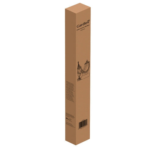 XXL dubbelhängmatta 200x150 cm med träbalk 100 cm 250 kg grå