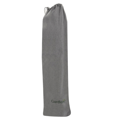 XXL dubbelhängmatta 200x150 cm med träbalk 100 cm 250 kg grå
