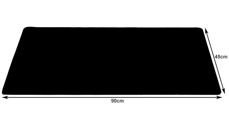 XXL musmatta/tangentbordsmatta 90x45 cm svart halkfri vattentålig
