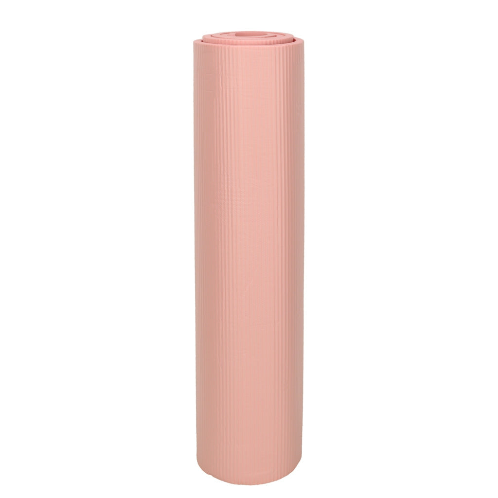 Yogamatta/träningsmatta 185x83x1,5 cm halkfri med bärväska rosa