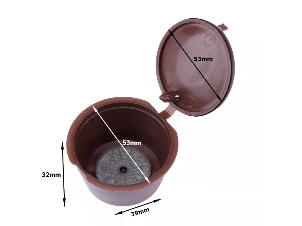 Återanvändbara kaffekapslar för Dolce Gusto 3-pack + måttkopp/borste