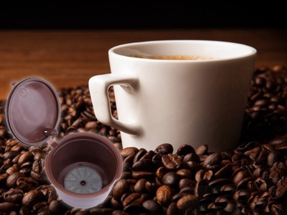 Återanvändbara kaffekapslar för Dolce Gusto 3-pack + måttkopp/borste