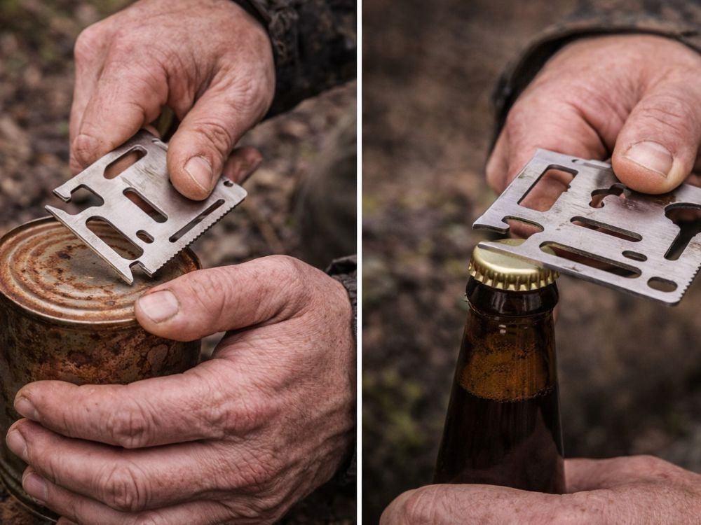 Överlevnadskit 35 delar med låsbar case svart 17x5x5 cm