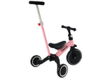 2-i-1 balanscykel med pedaler för barn 3+ rosa, justerbar sadel