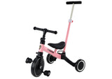 2-i-1 balanscykel med pedaler för barn 3+ rosa, justerbar sadel