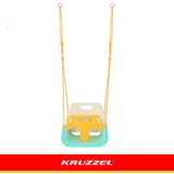 3-i-1 barn gunga med justerbara rep 120-150 cm, 30 kg, turkos/creme