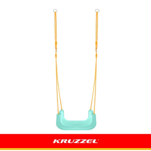 3-i-1 barn gunga med justerbara rep 120-150 cm, 30 kg, turkos/creme