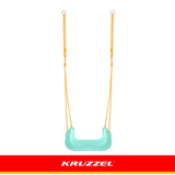 3-i-1 barn gunga med justerbara rep 120-150 cm, 30 kg, turkos/creme