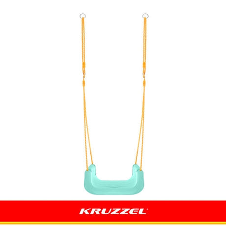3-i-1 barn gunga med justerbara rep 120-150 cm, 30 kg, turkos/creme