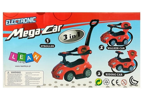 3-i-1 åkbil för barn Mega Car
