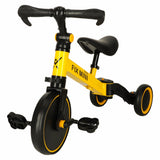 3-i-1 löpcykel/balanscykel trehjuling gul 18 mån-4 år max 30 kg