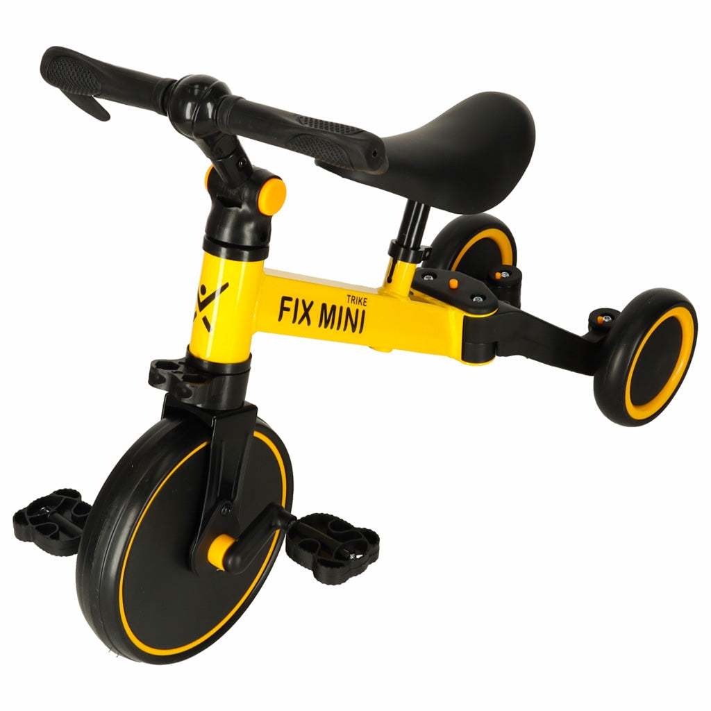 3-i-1 löpcykel/balanscykel trehjuling gul 18 mån-4 år max 30 kg