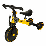 3-i-1 löpcykel/balanscykel trehjuling gul 18 mån-4 år max 30 kg