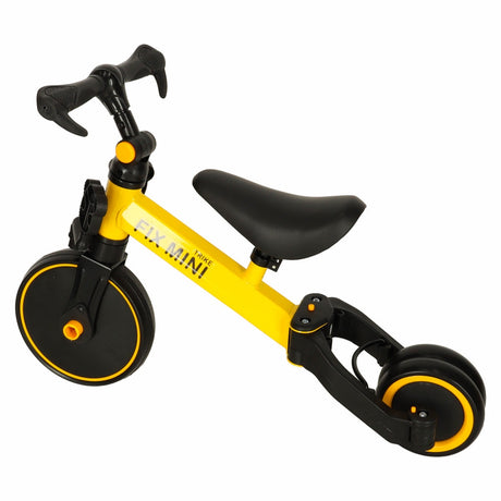 3-i-1 löpcykel/balanscykel trehjuling gul 18 mån-4 år max 30 kg