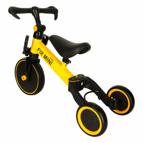 3-i-1 löpcykel/balanscykel trehjuling gul 18 mån-4 år max 30 kg