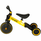 3-i-1 löpcykel/balanscykel trehjuling gul 18 mån-4 år max 30 kg
