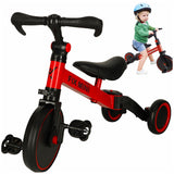 3-i-1 trehjuling/balanscykel med pedaler 18 mån-4 år max 30 kg
