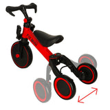3-i-1 trehjuling/balanscykel med pedaler 18 mån-4 år max 30 kg