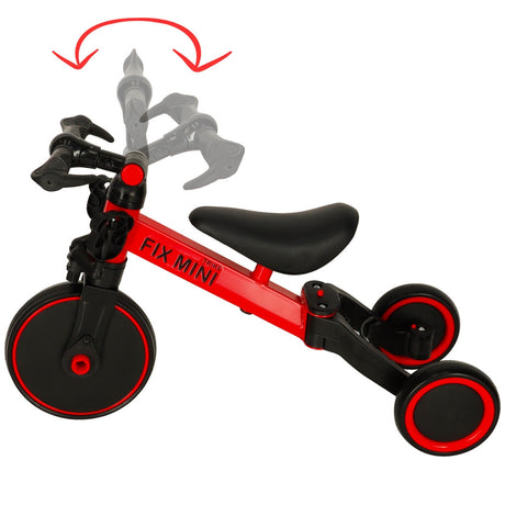 3-i-1 trehjuling/balanscykel med pedaler 18 mån-4 år max 30 kg