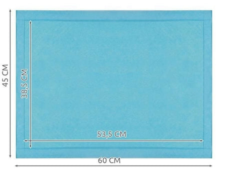 Absorberande engångsunderlag 60x45 cm 400 ml blå 50-pack