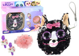 Accessoarset barn: kattformad plånbok + 2 hårspännen kanin + hårnål