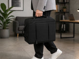 Affärsryggsäck med laptopfack och USB-port svart polyester 33x47 cm