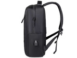 Affärsryggsäck med laptopfack och USB-port svart polyester 33x47 cm