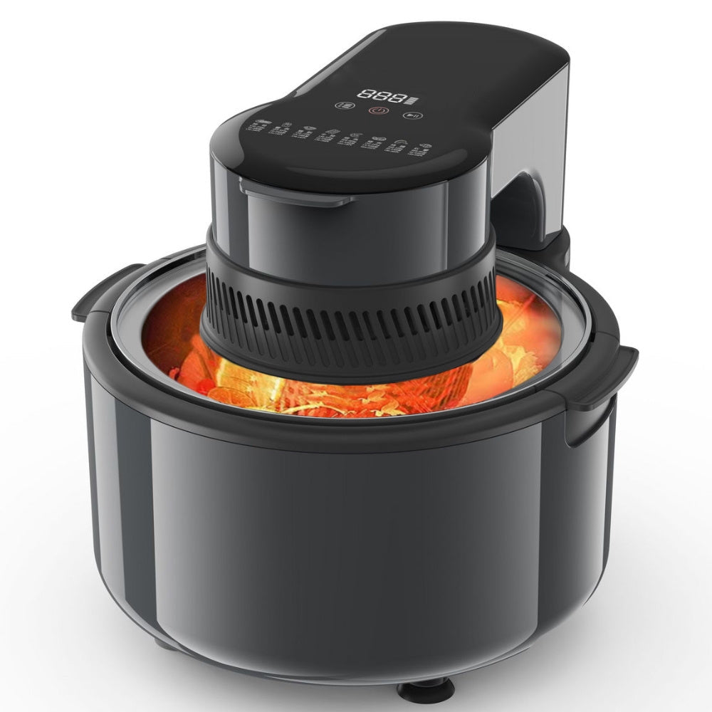 Airfryer oljefri fritös 5 l 1200 W svart med LCD touch och fönster