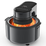 Airfryer oljefri fritös 5 l 1200 W svart med LCD touch och fönster