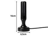 Aktiv inomhusantenn DVB-T/T2 25 dB förstärkare USB 5 m kabel