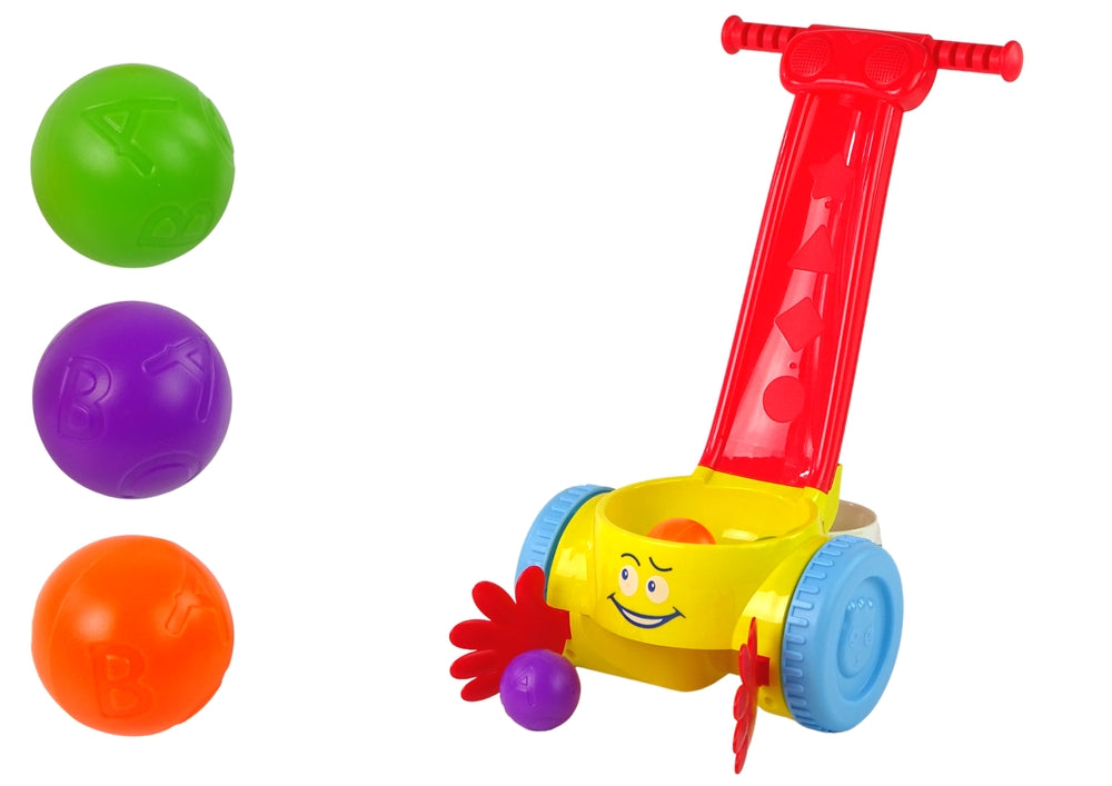 Aktivitetsleksak pusher med 3 bollar, musik, 12+ månader