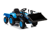 Akumulatortraktor för barn med skopa, blå BW-X002A