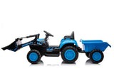 Akumulatortraktor för barn med skopa, blå BW-X002A