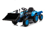 Akumulatortraktor för barn med skopa, blå BW-X002A