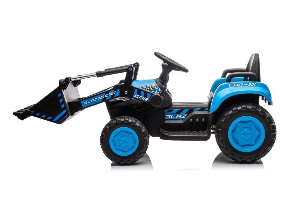 Akumulatortraktor för barn med skopa, blå BW-X002A
