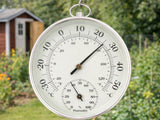 Analog termometer/hygrometer för vägg -30 till +50°C grå-svart