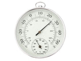 Analog termometer/hygrometer för vägg -30 till +50°C grå-svart