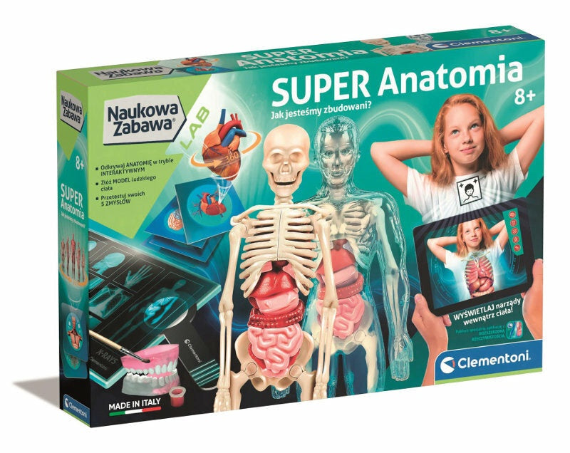 Anatomispel med skelettmodell och AR-app, 8+ år