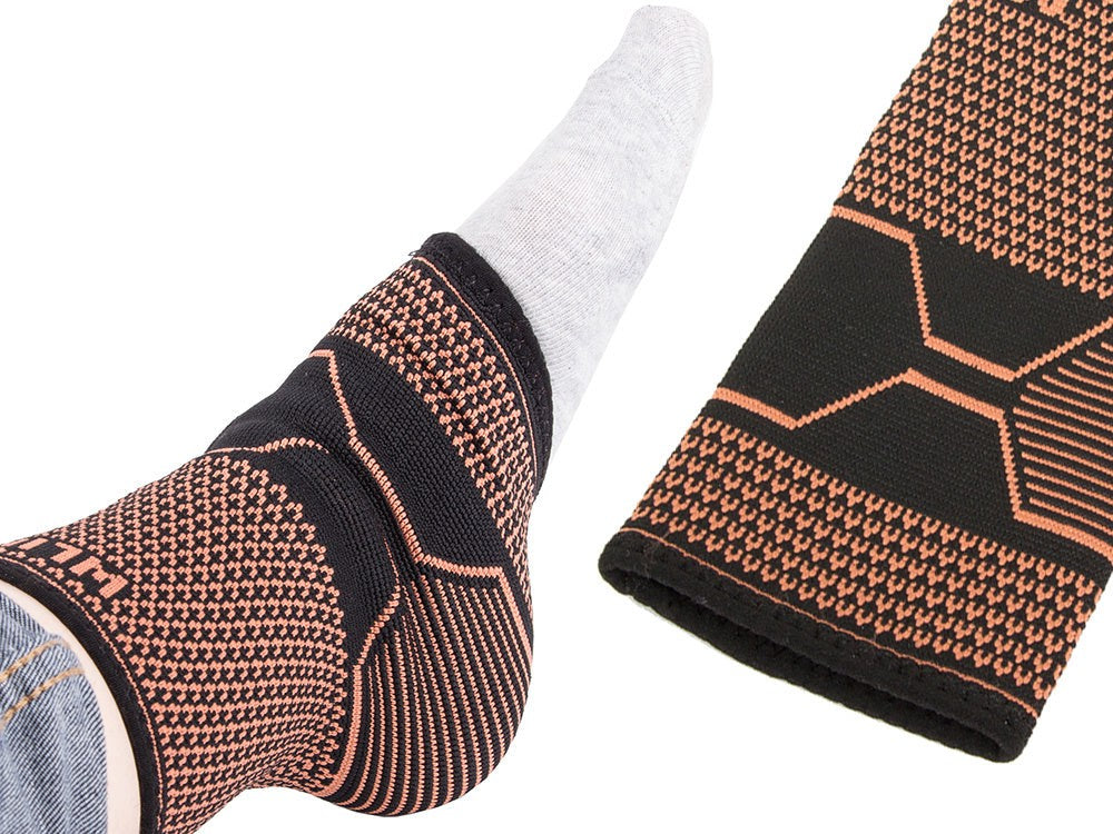 Ankelstöd elastisk kompression 22–24 cm svart/orange