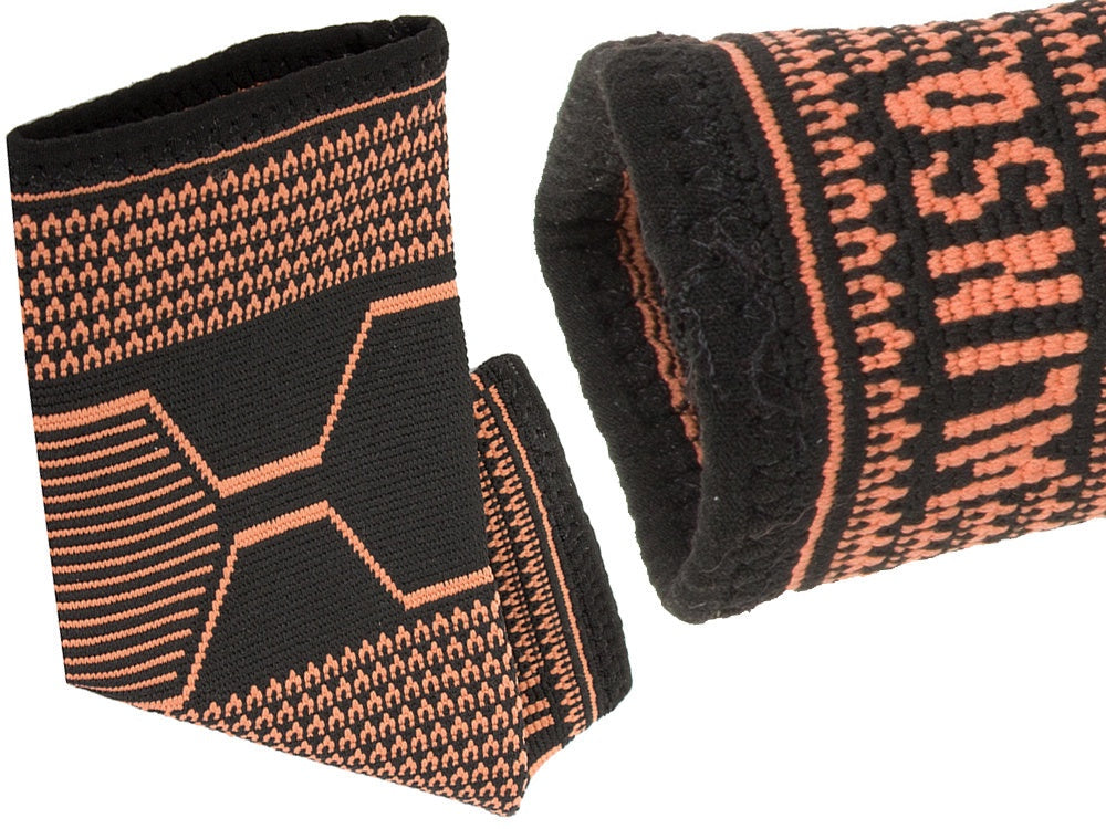 Ankelstöd elastisk kompression 22–24 cm svart/orange