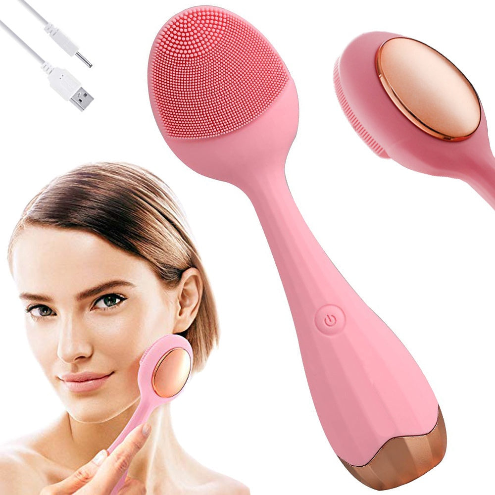Ansiktsrengöringsborste sonic massage silikon IPX5 uppladdningsbar