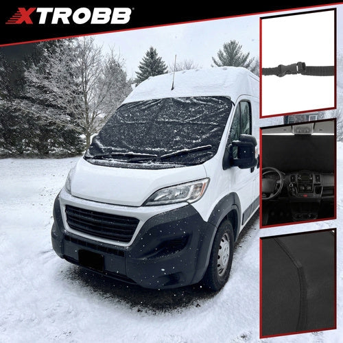 Anti-frost vindrutematta 200x100 cm för buss/SUV/skåpbil, 2 band