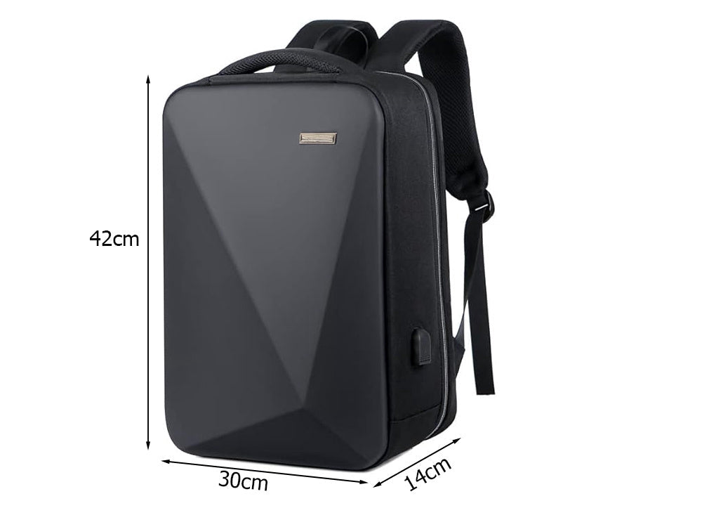 Antitjuv-ryggsäck för laptop med kombinationslås USB-port svart 15 L