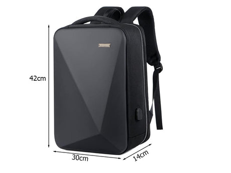 Antitjuv-ryggsäck för laptop med kombinationslås USB-port svart 15 L