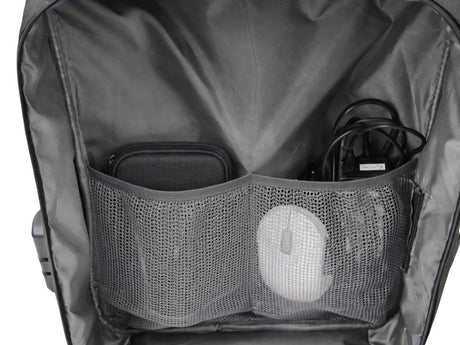 Antitjuv-ryggsäck för laptop med kombinationslås USB-port svart 15 L