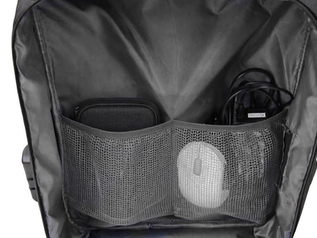 Antitjuvryggsäck laptop 15L med kombinationslås och USB-port, grå