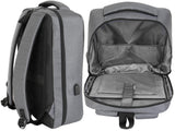 Antitjuvryggsäck laptop 15L med kombinationslås och USB-port, grå