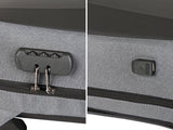 Antitjuvryggsäck laptop 15L med kombinationslås och USB-port, grå