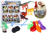 Arkeologiset isägg med dinosaurier 6-pack plastägg 16 cm 3+ år