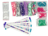 Armbandstillverkningsset med armbandsmaskin 411 pärlor 8 mönster 6+